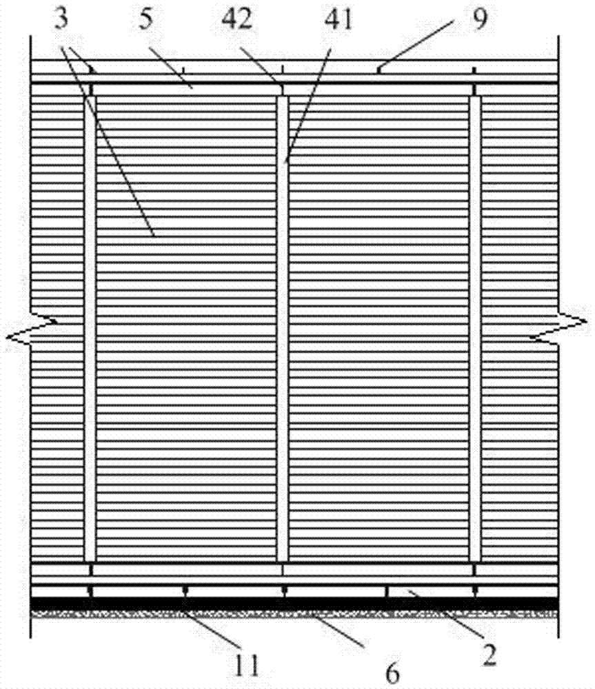 Template-free partial precast steel concrete combined underground comprehensive pipe rack