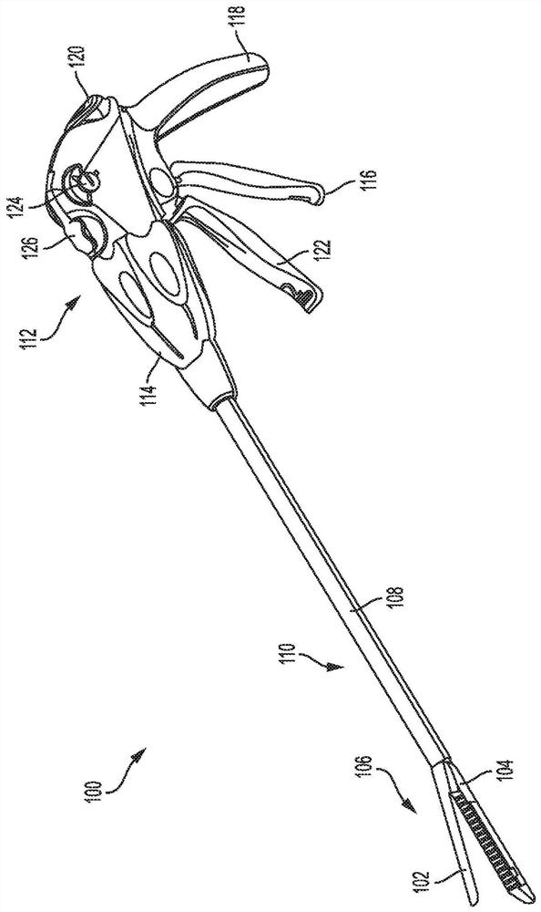 Staping assembly with three dimensional adjunct