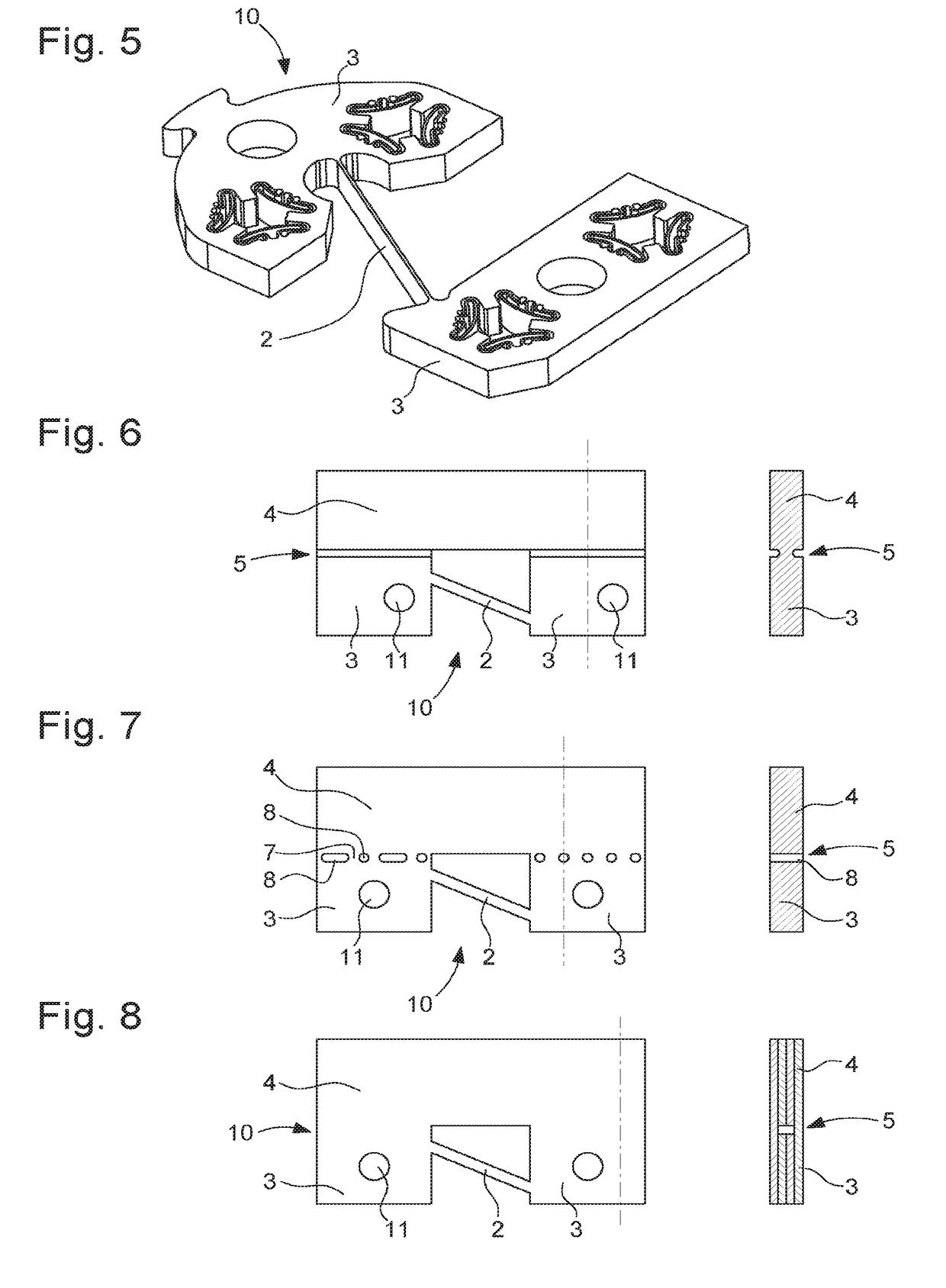 Timepiece oscillator structure with a divisible element