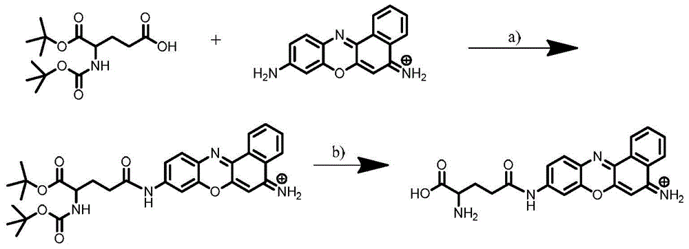 Fluorescent probe for detecting gamma-glutamyl transpeptidase as well as preparation method and application of fluorescent probe