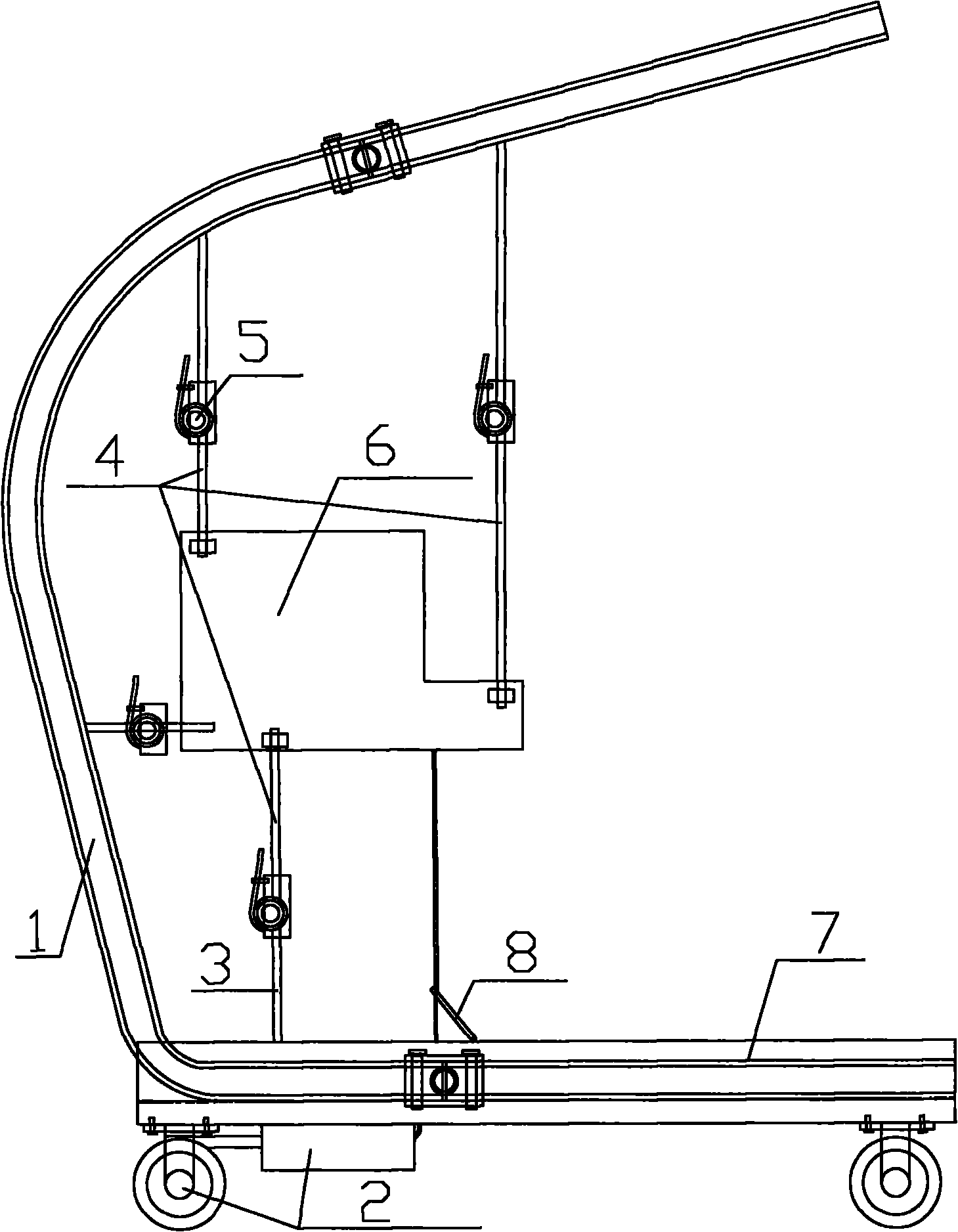 Support frame for suspended musical instrument