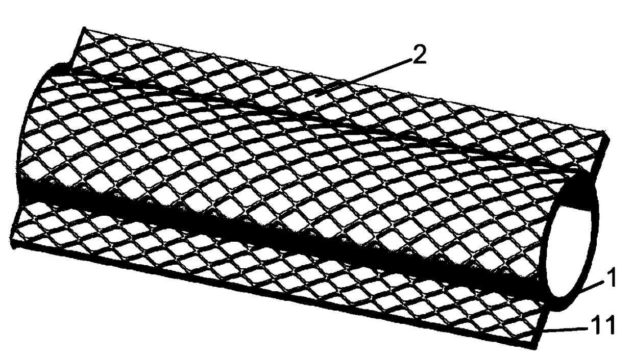 Heated surface anti-abrasion membrane type water-cooled wall and preparation method thereof