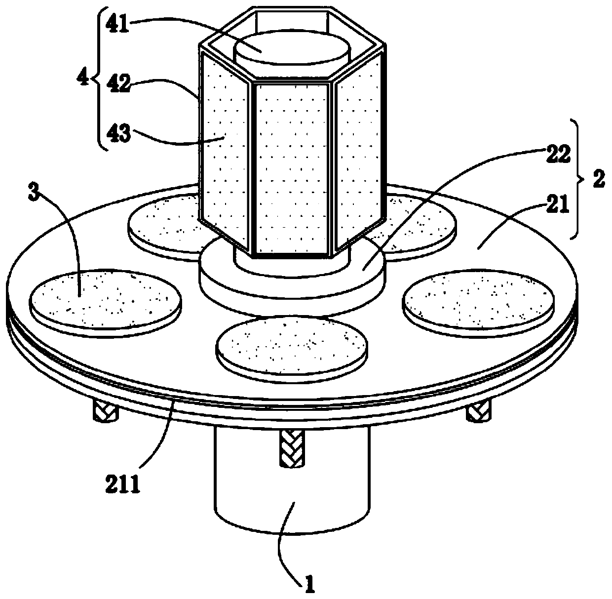 An exhibition device for an intellectual property exhibition