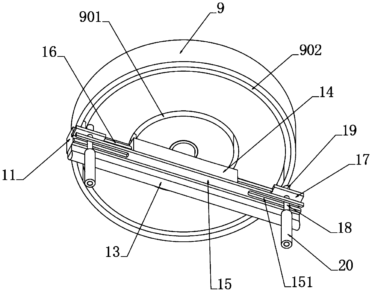 Disc type automobile casting surface treatment device