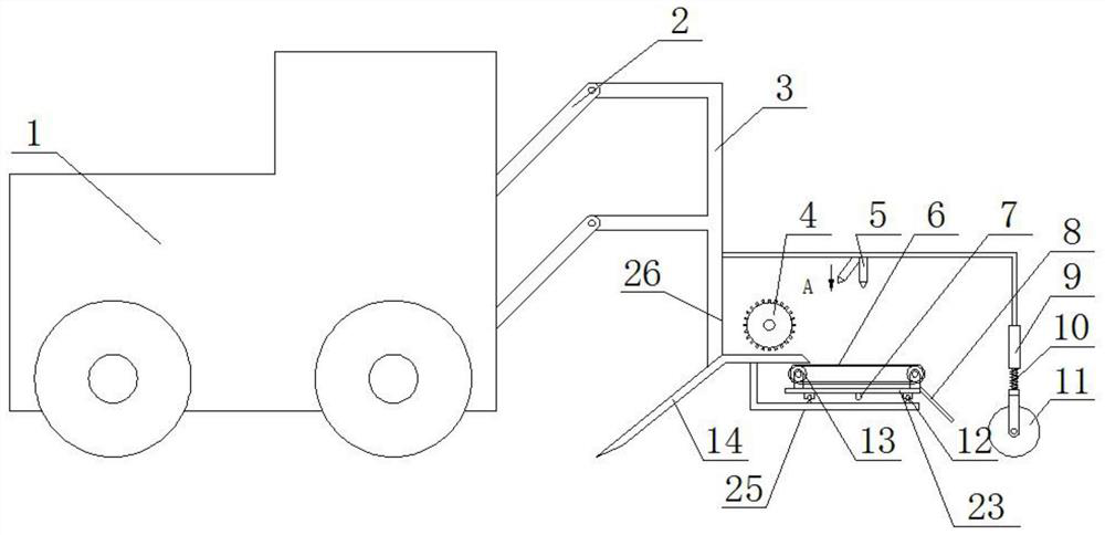 Rolling type soil disinfection device and disinfection method