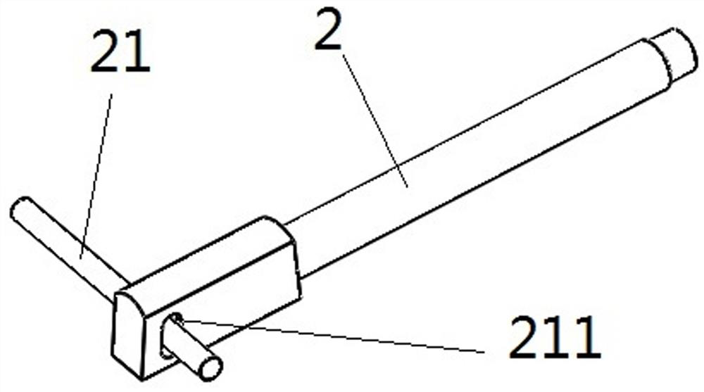 A demolding structure for core pulling at four angles on the side of an air outlet shell