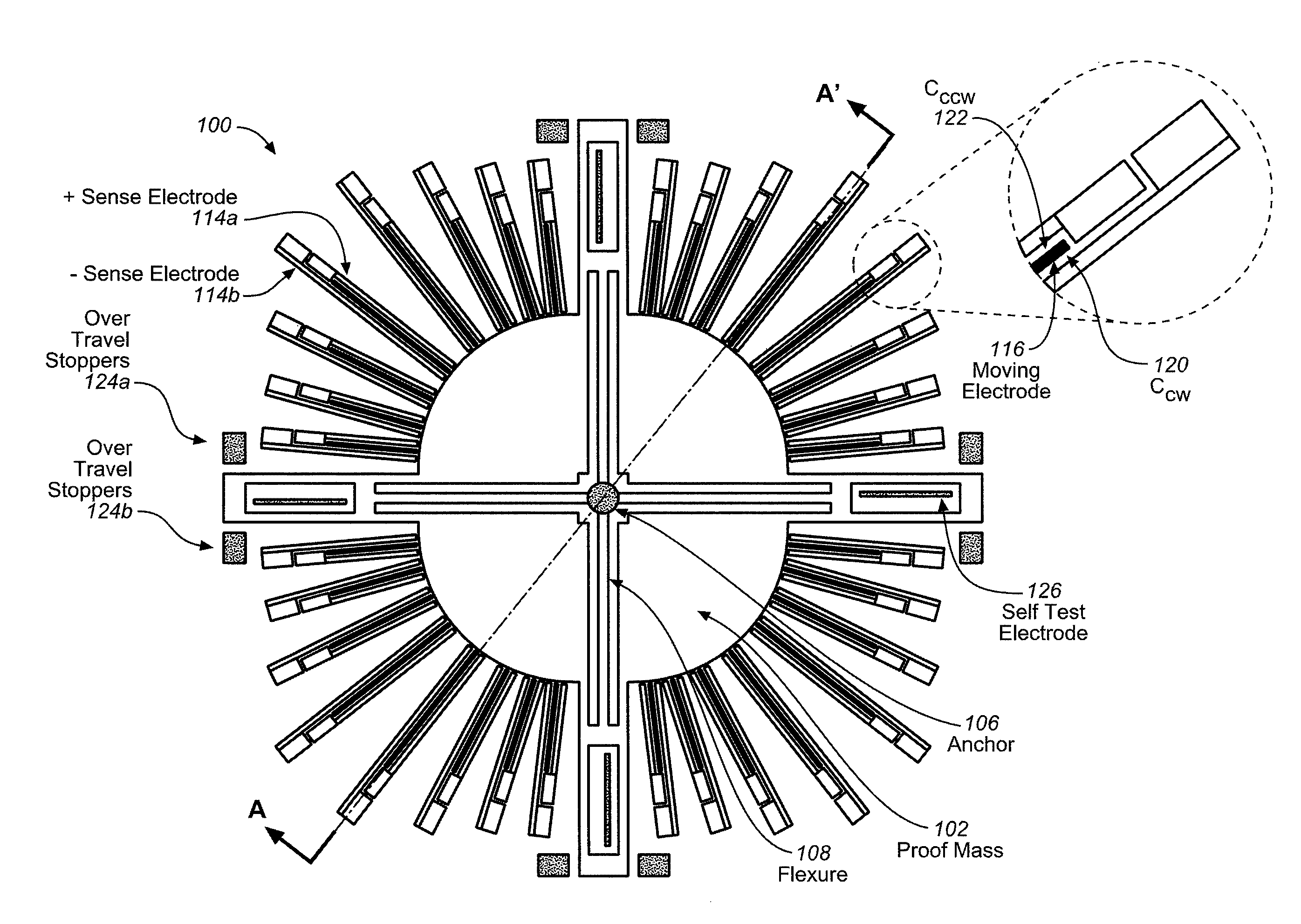 Vertically integrated 3-axis MEMS angular accelerometer with integrated electronics