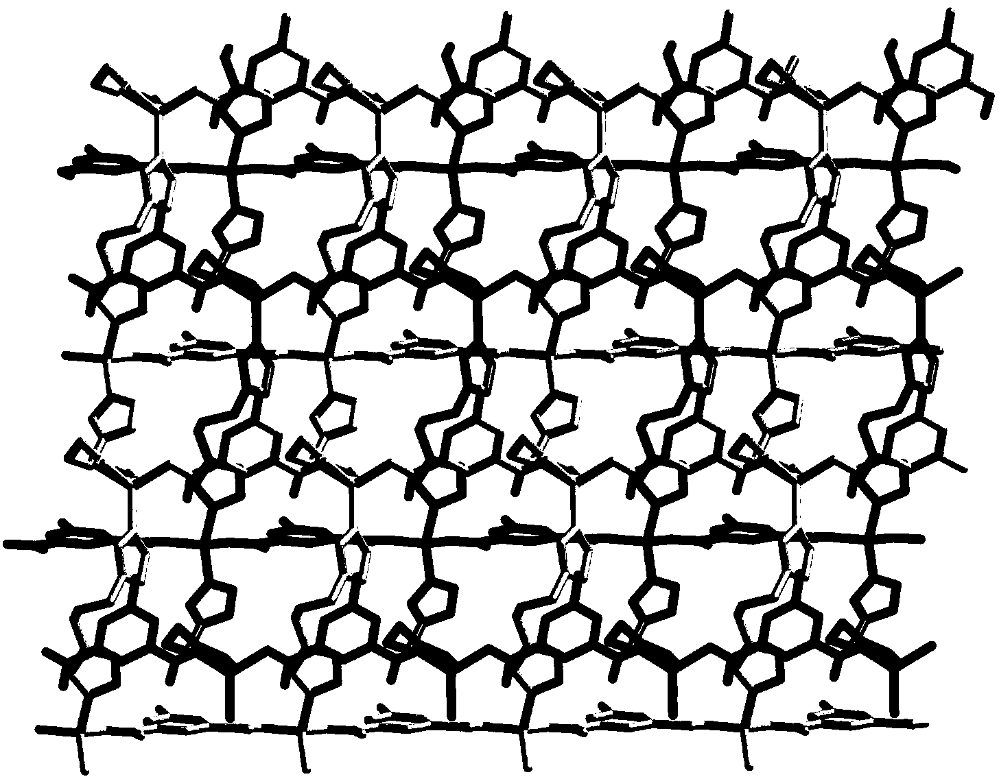 Novel triazole fluorescent coordination polymer as well as preparation method and application thereof