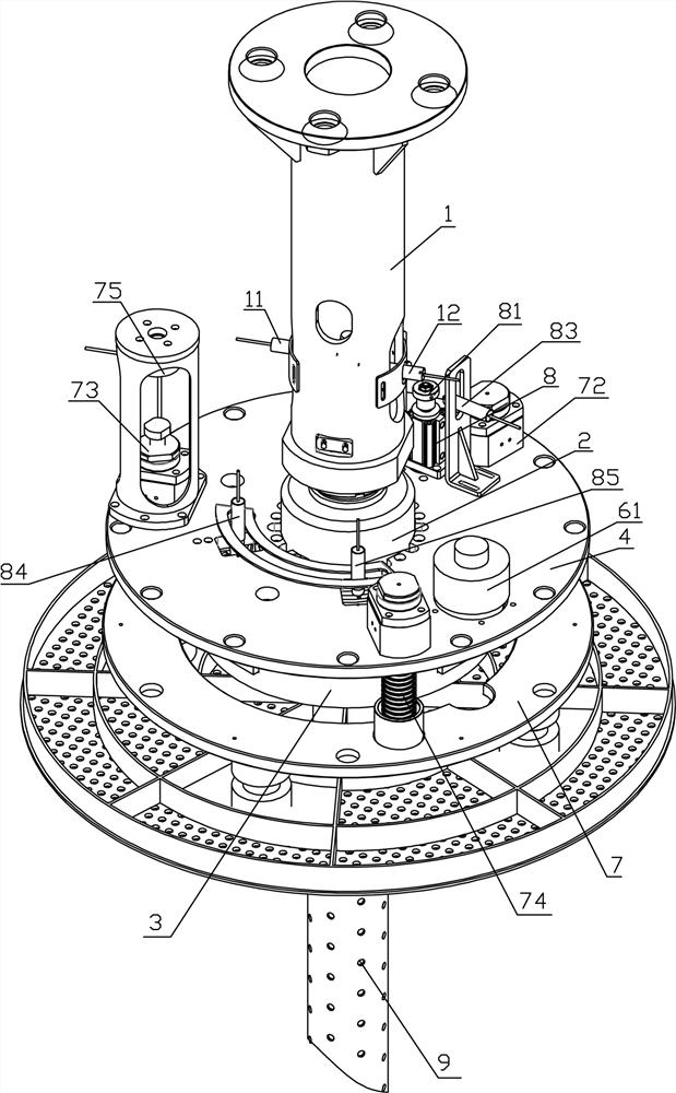 Grabbing device of aerogel base material loading tool