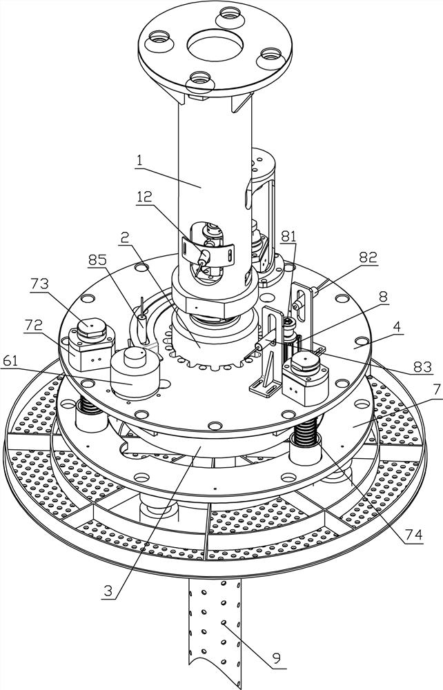 Grabbing device of aerogel base material loading tool