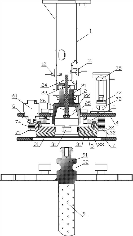 Grabbing device of aerogel base material loading tool