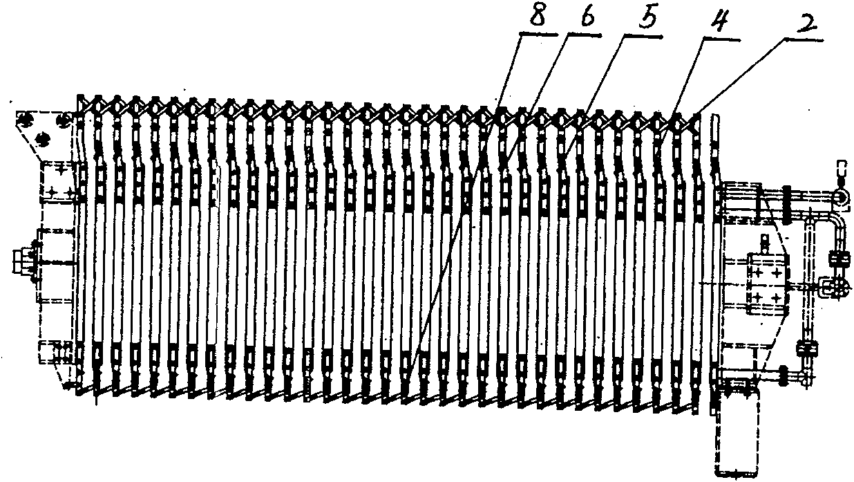 Forced pan unloading mechanism for rotary filter cloth and forced pan unloading method