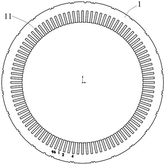 Three-phase flat wire motor armature winding