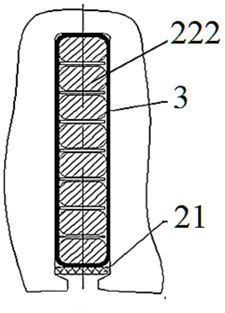 Three-phase flat wire motor armature winding