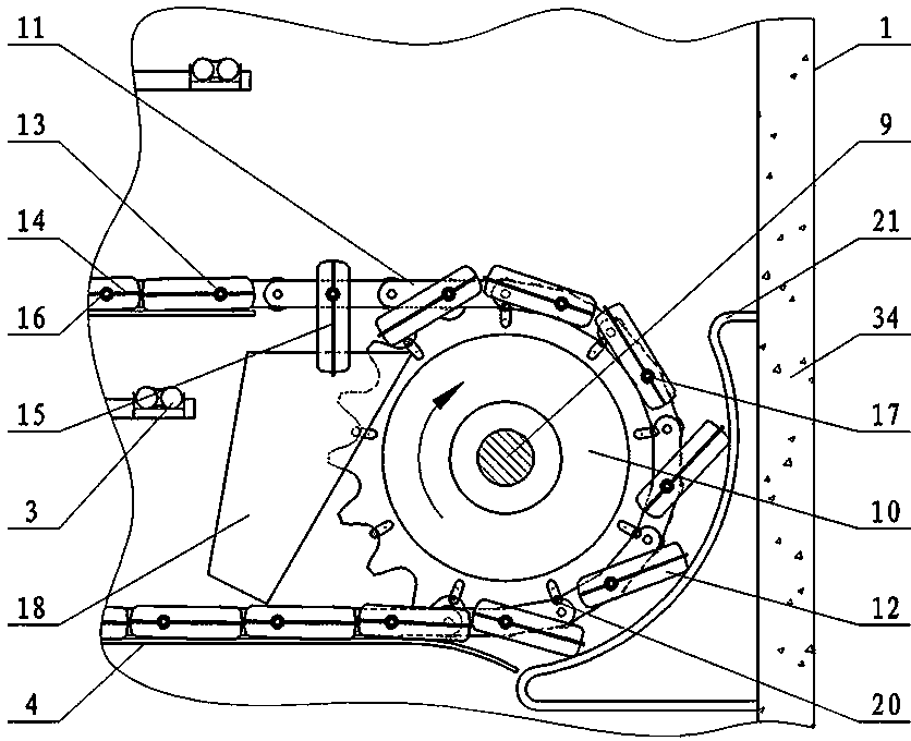 Vegetable dehydrator with material clearing devices on lower portion