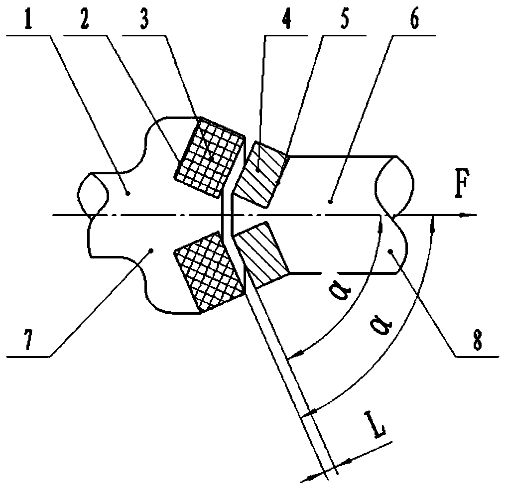 A centering non-contact axial force loading device and method