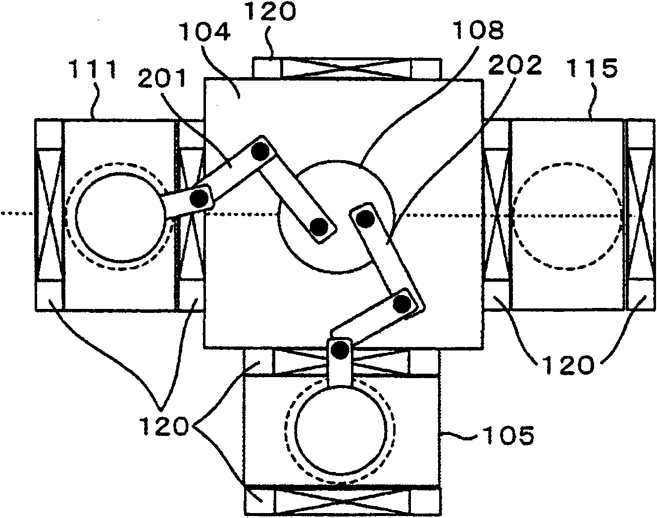 Vacuum processing system and vacuum processing method of semiconductor processing substrate