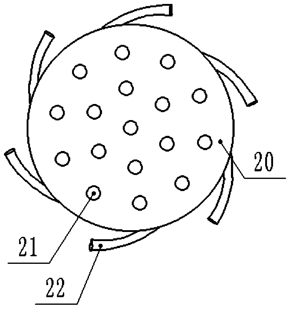 Safe water spraying device for a livestock breeding grassland