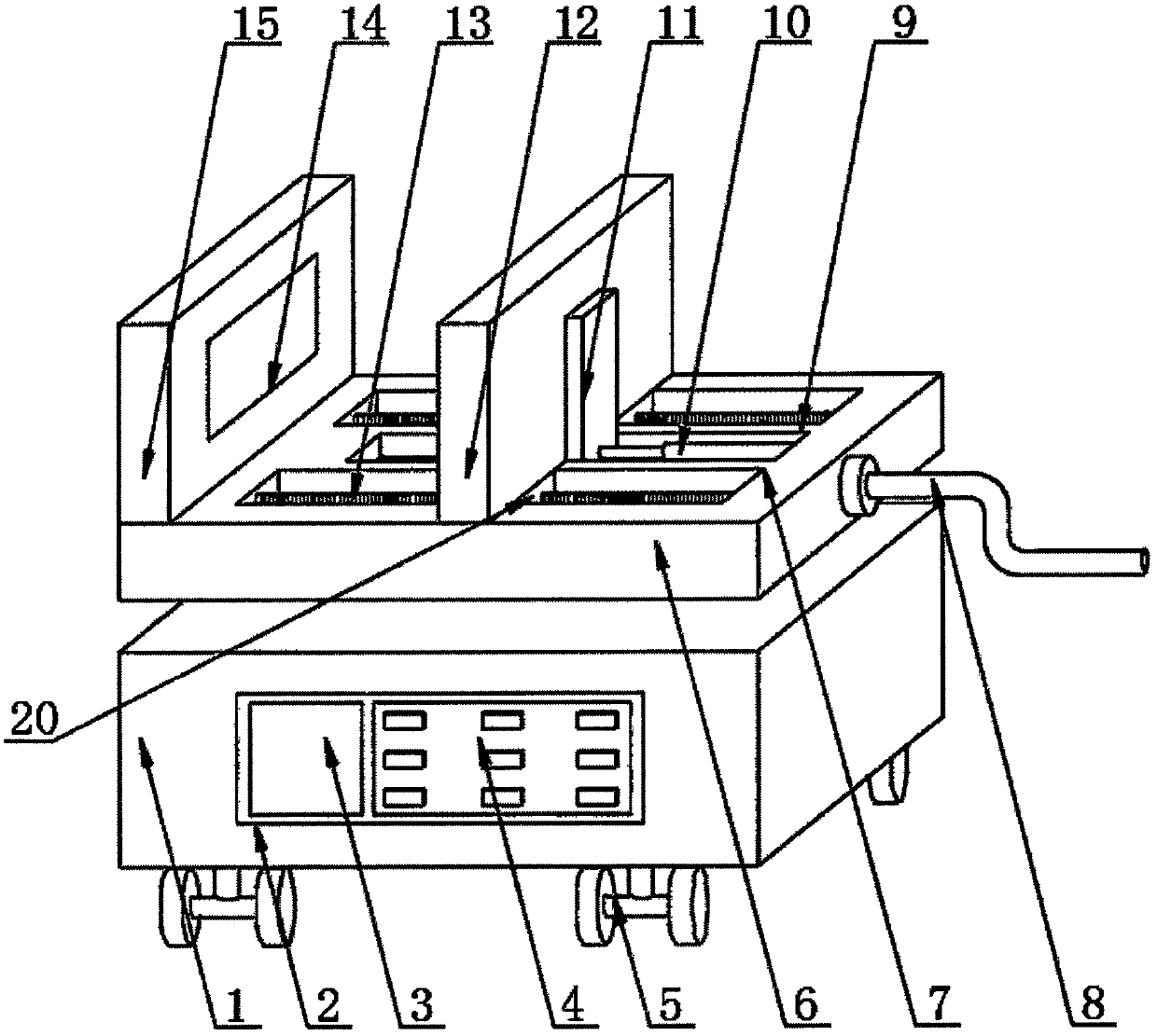 Automobile part clamping device