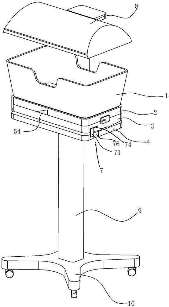 Adjustable inclination-angle-type blue light irradiation instrument