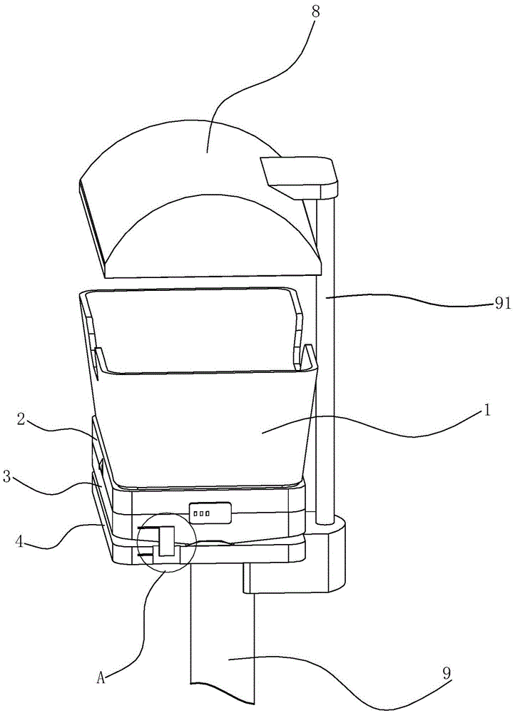 Adjustable inclination-angle-type blue light irradiation instrument