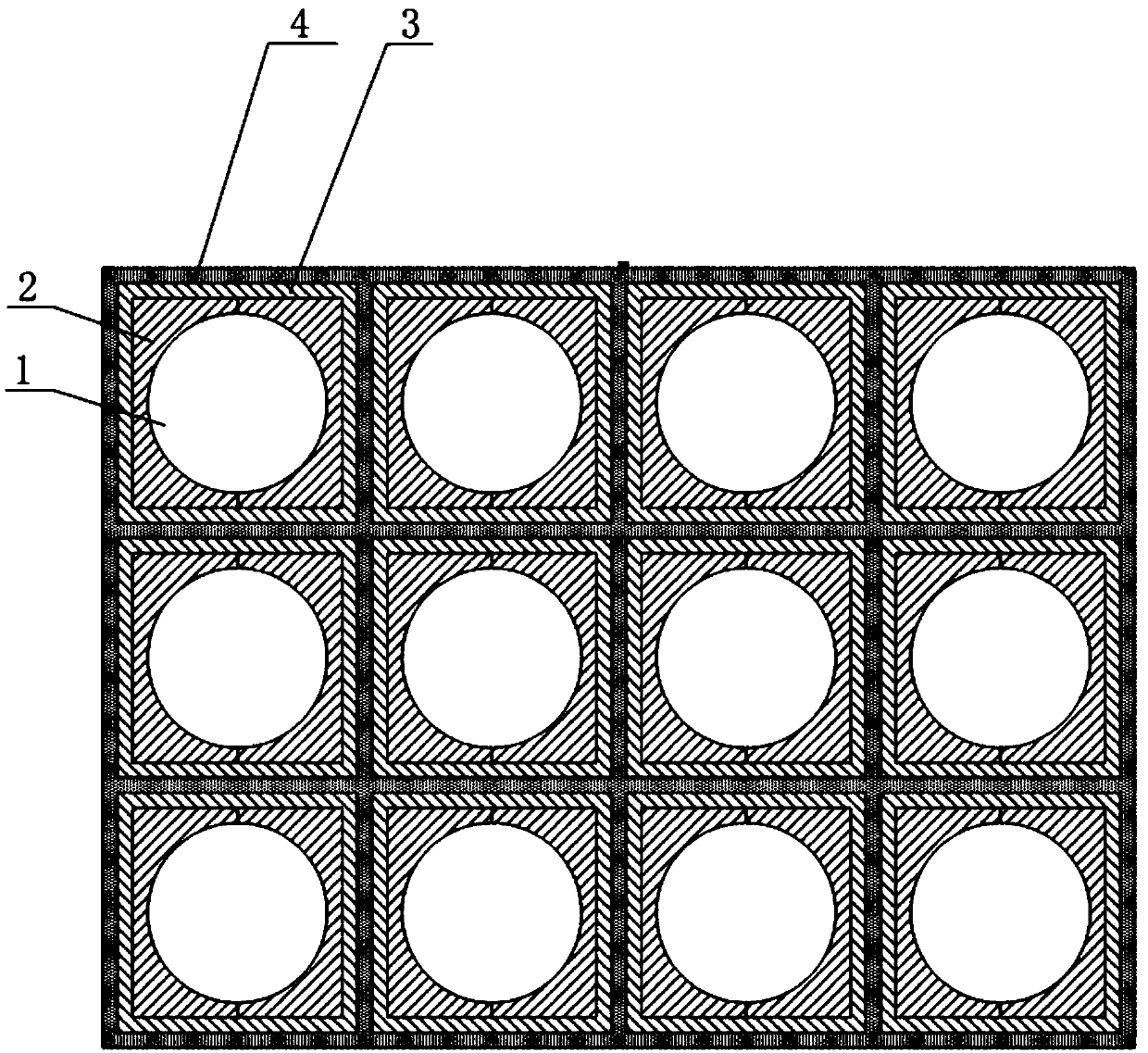 Modular underwater pressure-resistant sound insulation baffle