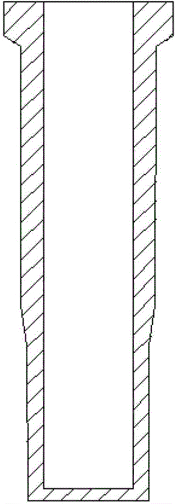 Inverted extrusion molding process of high pressure cylinder and inverted extrusion die adopted in inverted extrusion molding process