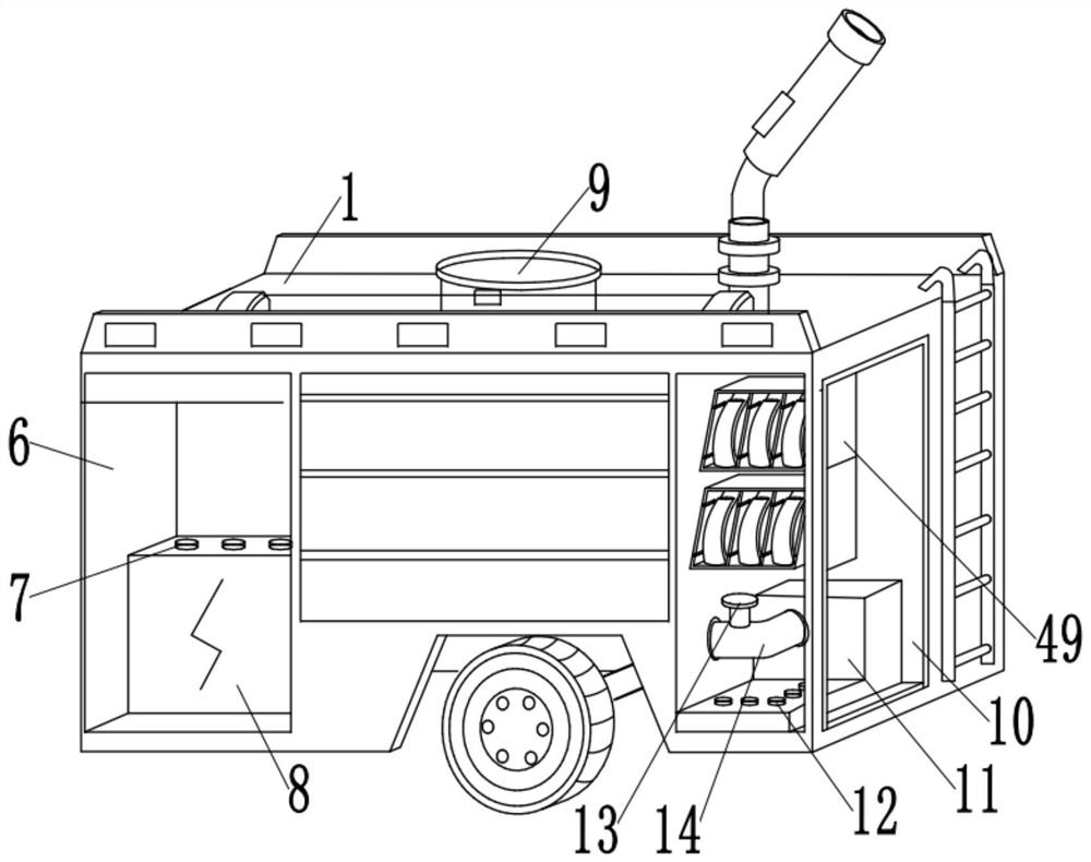 Intelligent electric fire-control wrecking truck