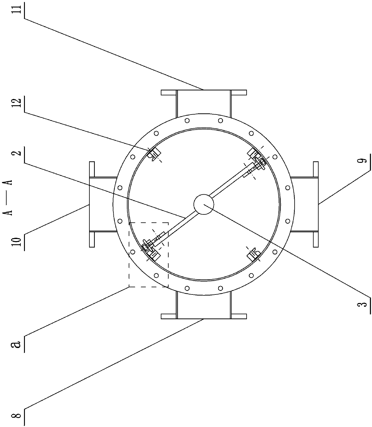 Reversing device and reversing system for waste water heat exchange