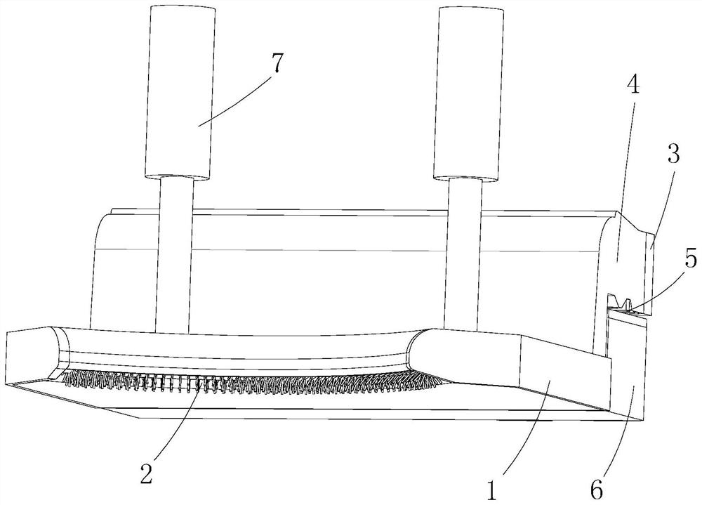 A sweeping device for street cleaning in municipal engineering