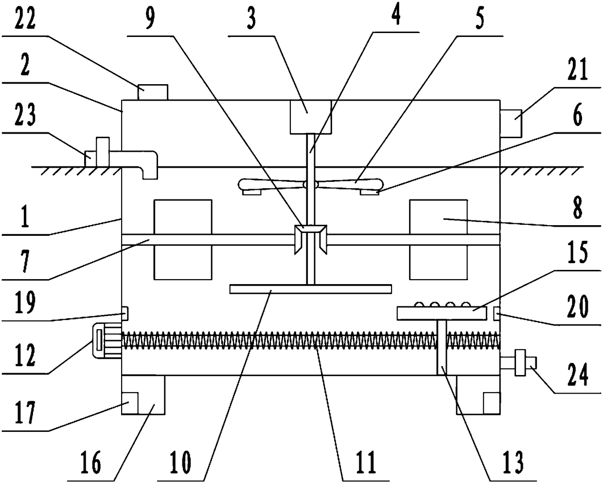 Aeration tank with desilting function