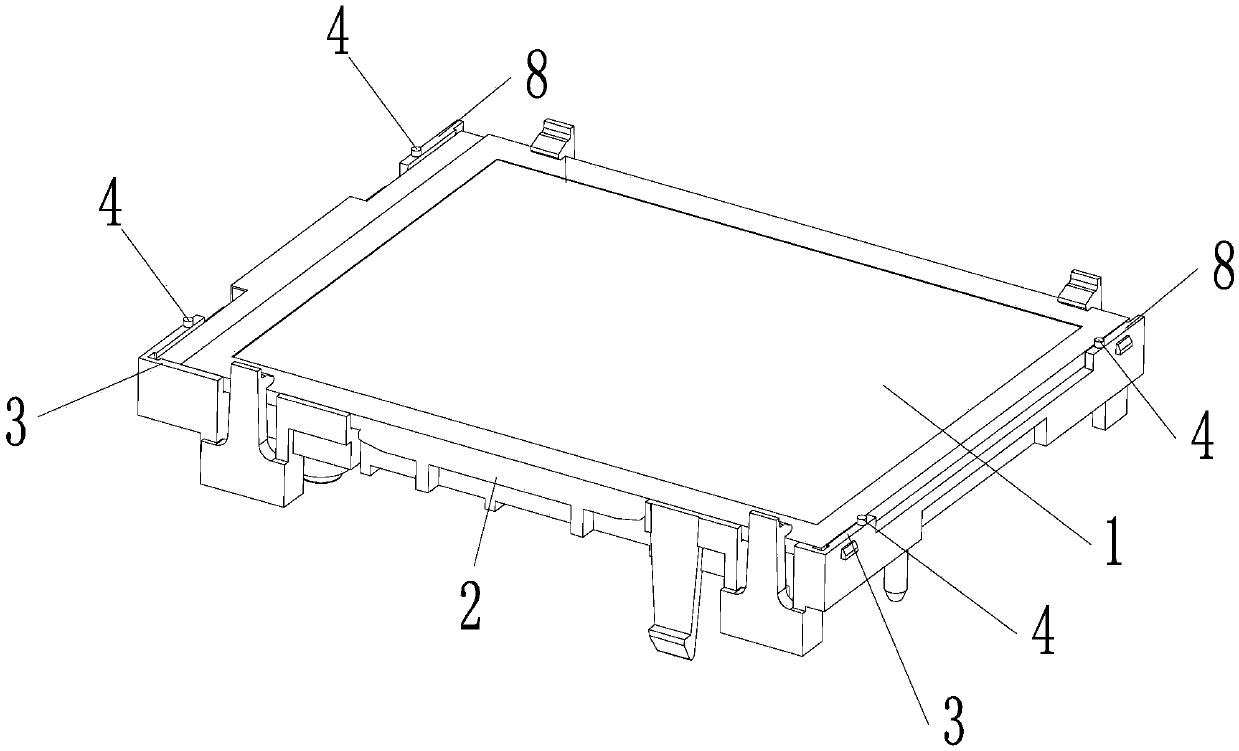 Exposed liquid crystal screen installing structure