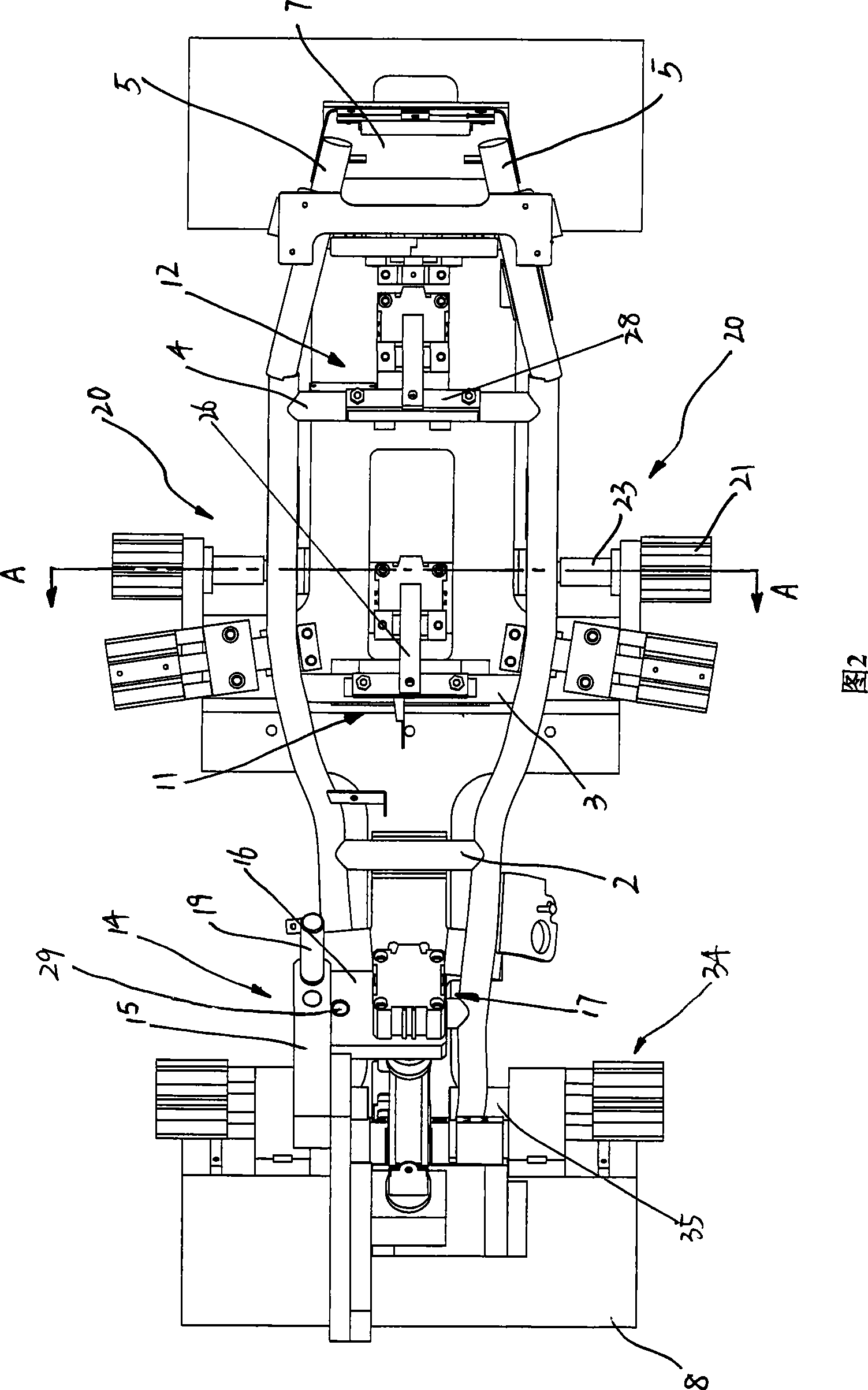 Welding clamp of total vehicle frame