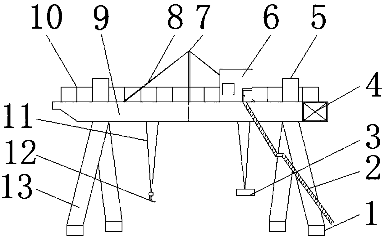 A bridge construction crane that generates electricity and can transport small objects