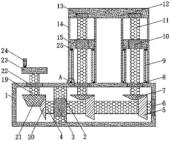 Cloth airing bracket with convenient height adjusting function for textile dyeing and printing