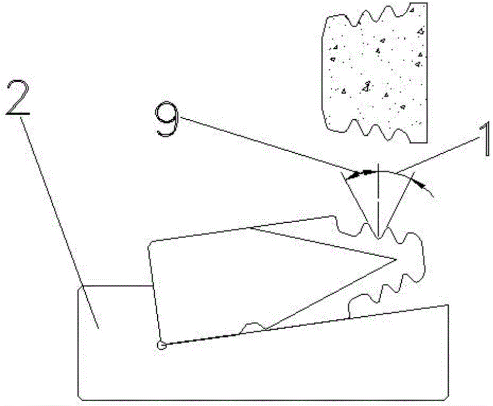 Grinding technology and device for wheel groove finishing broach with equal cutting angles