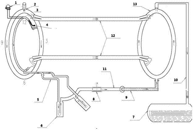 Anti-vapor blockage device and method for stator of water internally cooled generator