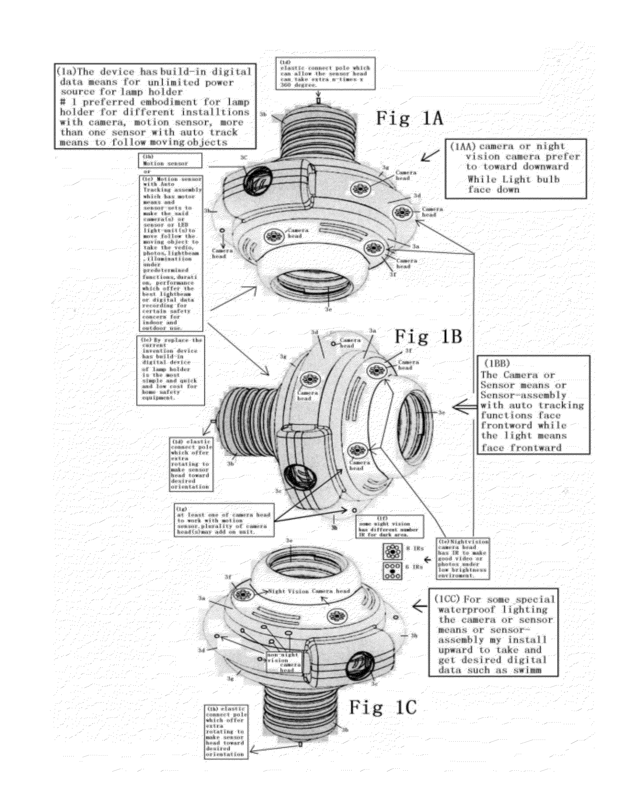 Device having built-in digital data device for LED bulb