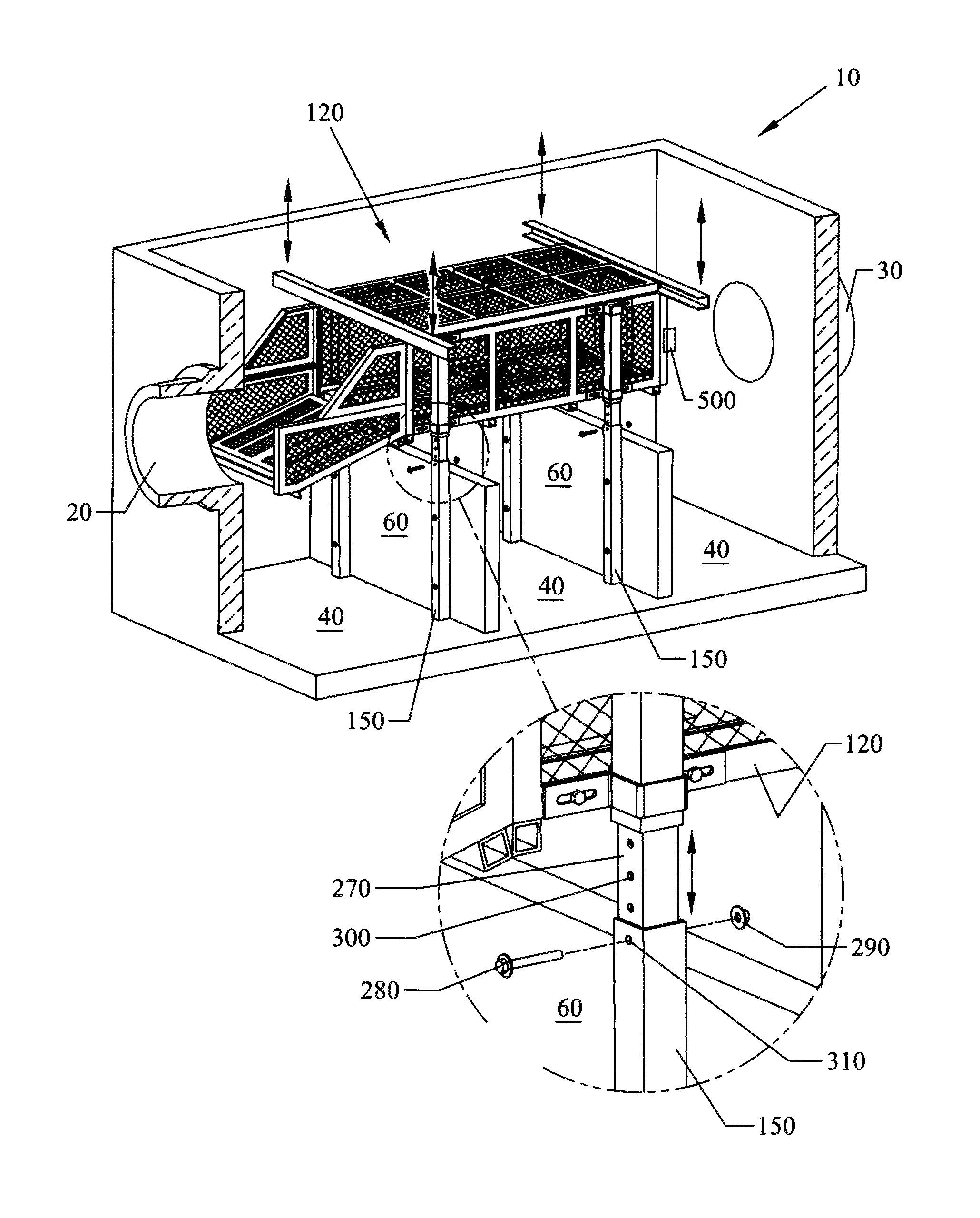 Telescoping post supports and sliding lid systems for filter baskets