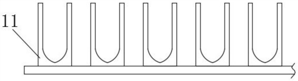 Terminal cutting-off and press-fitting device with L-shaped stamping head