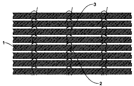 A kind of membrane yarn for warp knitted fabric