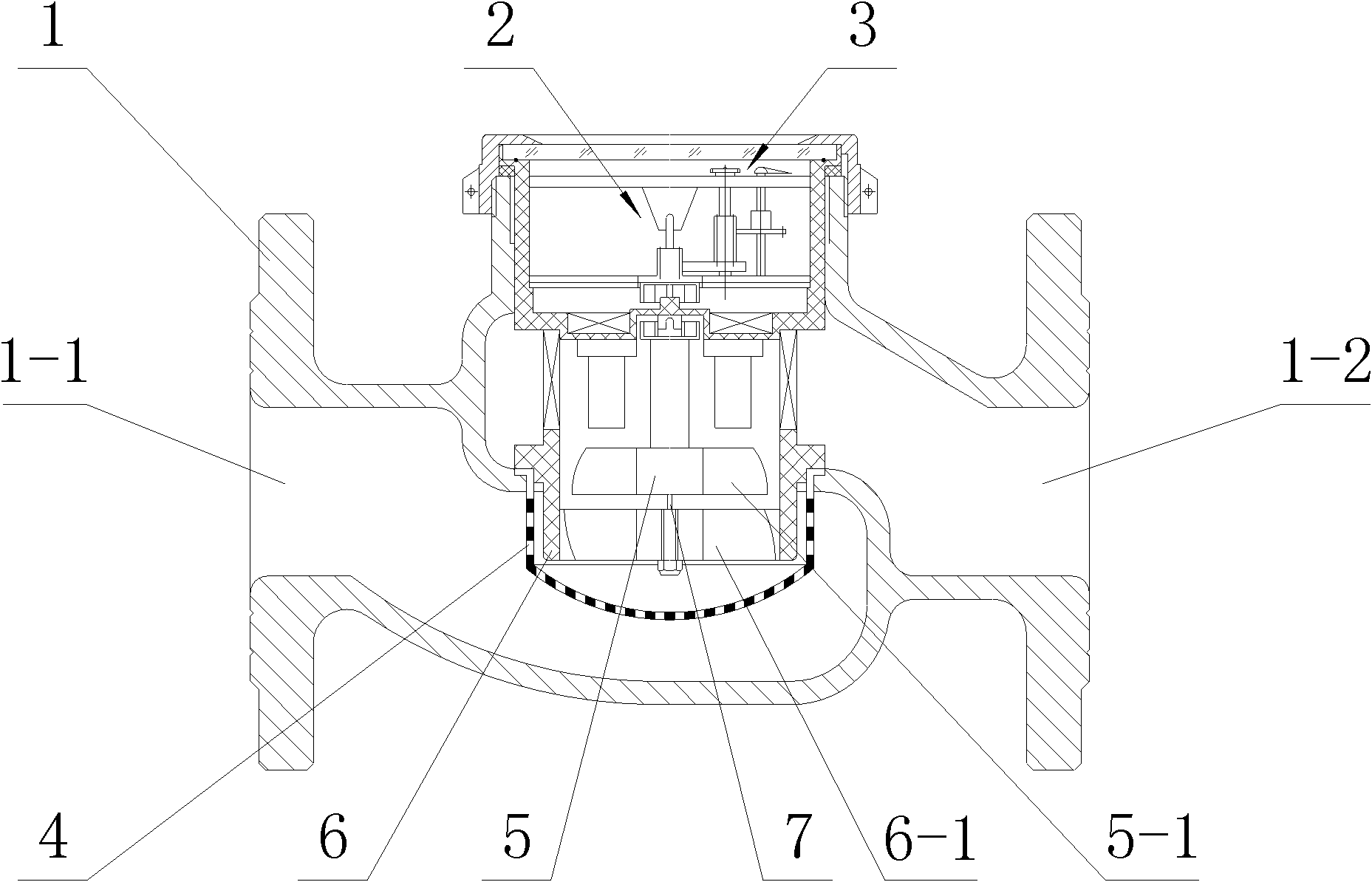 Vertical Woltmann water meter