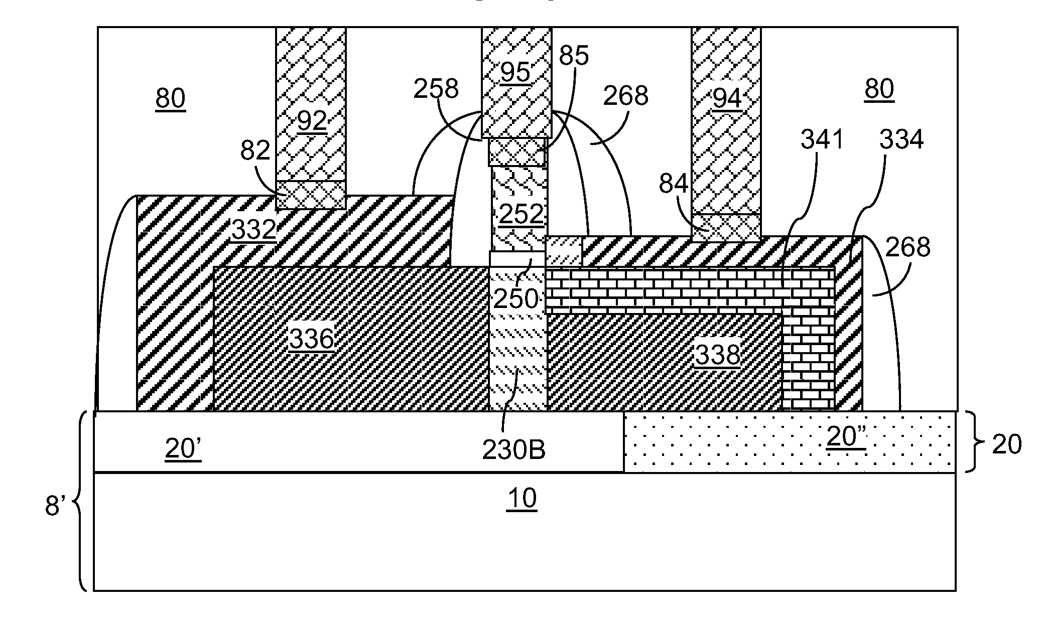 Mosfet including asymmetric source and drain regions