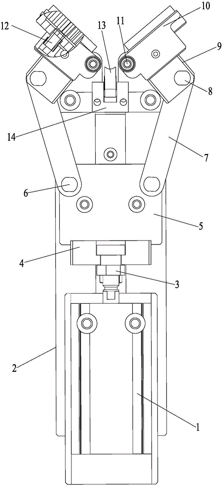 Air cylinder clamping jaw