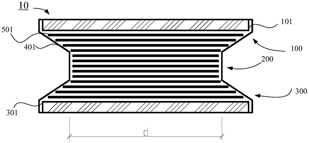 Irregular shape shock insulation support having high bearing capacity