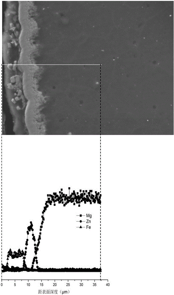 Biodegradable iron-zinc-magnesium-based gradient composites based on biological bone healing and its preparation