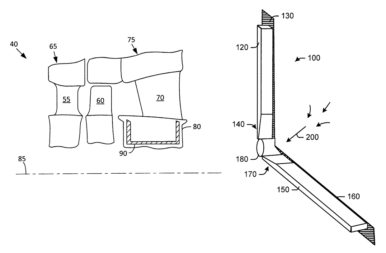 Tapered gas turbine segment seals