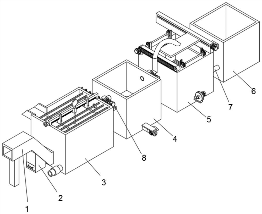 Sewage treatment device based on electrochemical and biological filtration