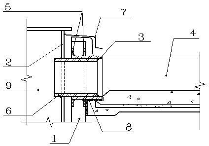 Trench and sewage tank anticorrosion connecting structure