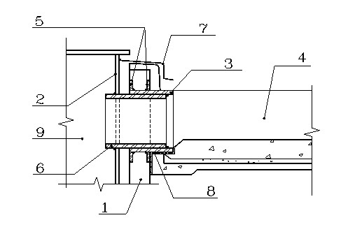 Trench and sewage tank anticorrosion connecting structure